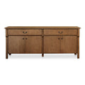 Madia con cassetti, marrone caldo - 78,5 L x 19,76 P x 32 H