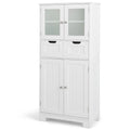 Bathroom Floor Storage Cabinet Kitchen Cupboard with 2 Drawers