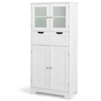 Bathroom Floor Storage Cabinet Kitchen Cupboard with 2 Drawers