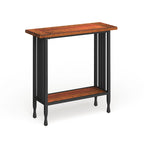 Matte Black Slatted Mission Oak Hall Stand