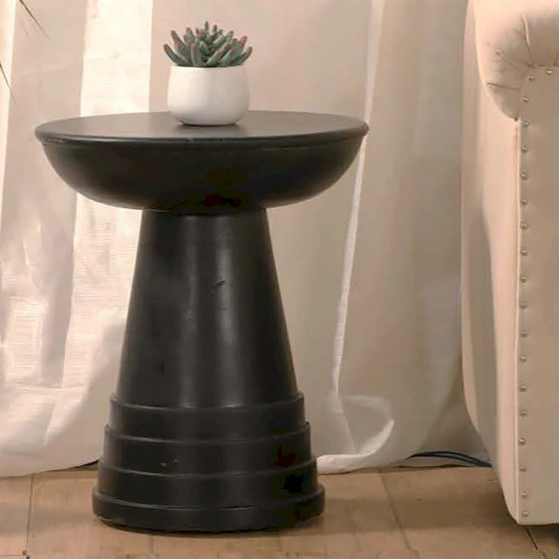 16 in Solid Wood Round End Table